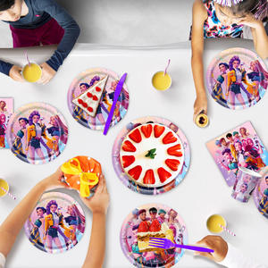 Nouvel ensemble de vaisselle pour fête d'anniversaire d'enfants sur <span class=keywords><strong>le</strong></span> thème de <span class=keywords><strong>la</strong></span> série Kpop Demon Slayer 2025, décoration de table à thème de dessin animé - Product Image 2