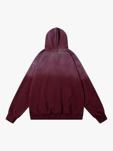 Sweat-shirt à capuche en coton tricoté surdimensionné pour homme avec imprimé sur le devant - Style automne - Product Image 2