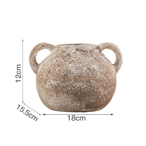 Nouveauté, vase rétro en céramique d'argile rustique antique de style nordique vintage, décoration de ferme - Product Image 3