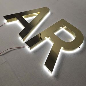 Hintergrund beleuchtete Tafel Außen beleuchtete Geschäfts schilder Kosten Led Front lit Channel Letter Commercial Sign Company