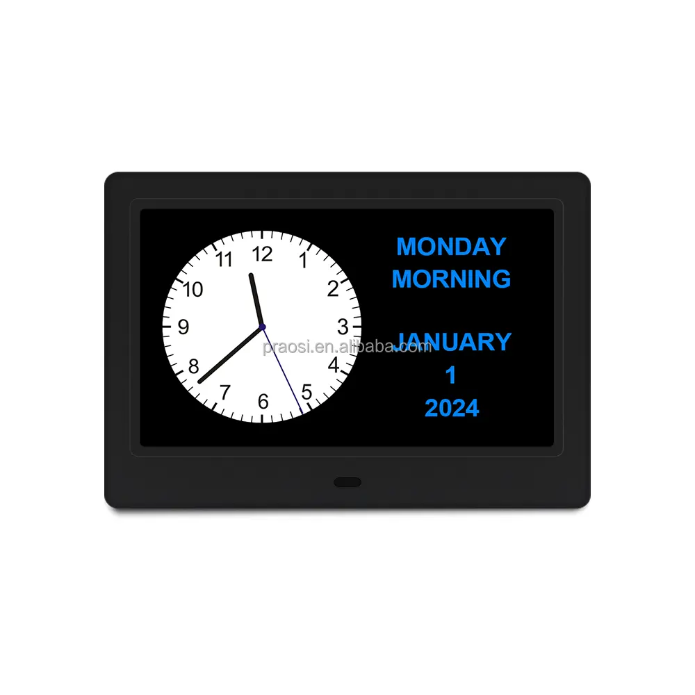 Pros LCD Large Display Day Date Time Dementia Analog Clock 7 Inch Digital Calendar with 24 Alarms for Senior Elderly Memory Loss