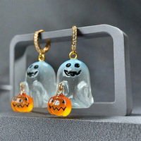 Mode féminine Halloween fête fantôme citrouille boucles d'oreilles en gros boucles d'oreilles goutte accessoires drôles bijoux à la mode