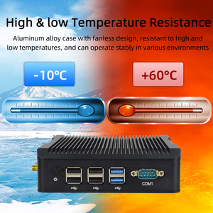 Mini PC Industrial sin ventilador integrado Intel N5095 Dual LAN RJ45 4 Serial COM N2840 J4125 Gateway Linux Win10 Ubuntu pequeño servidor - Product Image 4