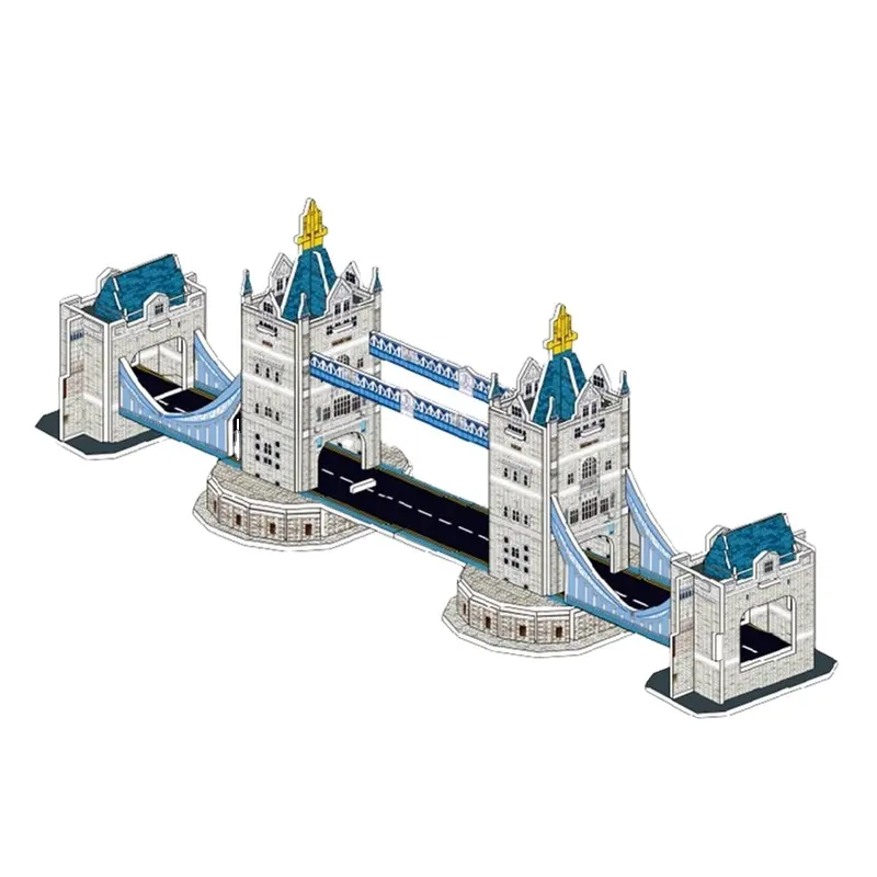 Laser Cutting Famous Architecture London Twin Bridges 3D Foam Puzzle