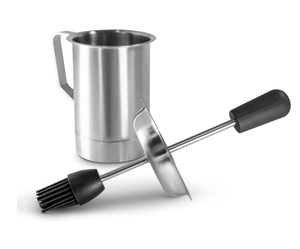 Prix d'usine – Tasse à badigeonner multifonctionnelle avec brosse en silicone, pot portable pour sauces et huiles, idéal pour les barbecues en extérieur et la cuisine - Product Image 1