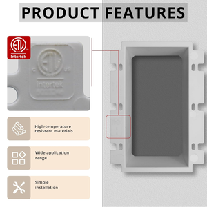 ETL Fire évalué pour 2 heures Boîte de prise de courant électrique non métallique à 3 bandes <span class=keywords><strong>BE3</strong></span> Extender Box Extender Outlet - Product Image 5