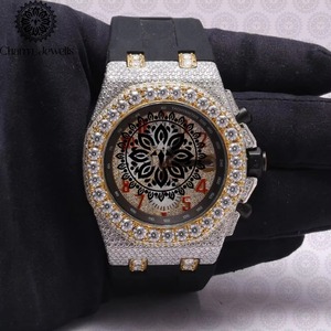 Montre en diamant Moissanite de qualité export avec finition brillante pour bijoux de mode et cadeaux, disponible au prix export - Product Image 3
