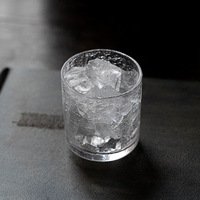 Mini vaso de cristal craquelado con patrón esmerilado de hielo de estilo antiguo personalizado para copas de chupito de vino y café de té