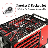 Ensemble d'outils à main de 349 pièces, acier au chrome-vanadium, armoire à outils à 7 tiroirs, coffre à outils roulant OEM