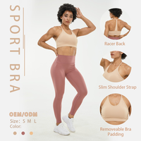 Soutien-gorge de sport léger et écologique pour femme, dos nageur, respirant, anti-transpiration, extensible dans quatre directions, avec coussinets amovibles pour le yoga