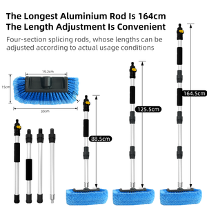 Kepala sikat cuci mobil 12 ", aksesori sikat perawatan bulu lembut untuk pembersih truk mobil - Product Image 6