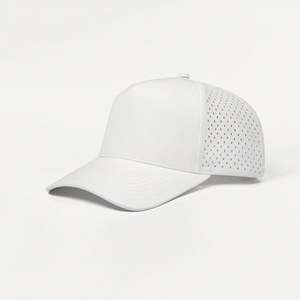 Casquette de sport noire personnalisée à 5 panneaux avec visière, coupe classique, haut de gamme, en mousse et maille, style trucker - Product Image 5