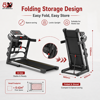 Caminadora Eléctrica Profesional para el Hogar y Uso Comercial, Equipo de Gimnasio y Fitness, Plegable, con Motor, Pantalla LED, para Correr y Ejercicios Elípticos