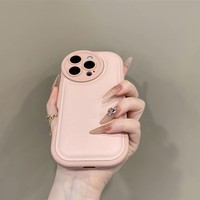 Coque de téléphone antichoc en cuir texturé, couleur unie, simple et agréable au toucher, avec coussin d'air pour iPhone 18 17 16 Pro Max 15 14 13
