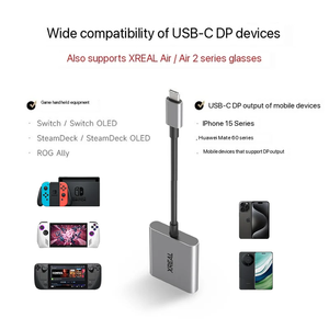 XREAL Hub-Adaptador de carga rapida 2 en 1 para gafas, adaptador de video portatil para XREAL <span class=keywords><strong>AIR</strong></span>/AIR2, 120Hz, PS4, PS5 - Product Image 2
