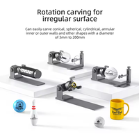 DAJA perlengkapan putar alat pengukir Laser, alat Rotary 360 etsa logam bulat M1/M4/S4/C2/A1