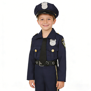 Costume de policier pour tout-petits de haute qualité pour Halloween, tenue de policier pour garçons, ensemble de policier pour enfants pour jeux de rôle et d'imitation - Product Image 6