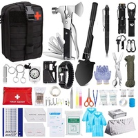 Trousse de premiers secours multifonctionnelle avec hache et pelle, équipement de survie d'urgence robuste