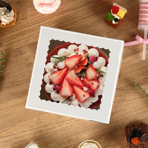 White Paper Cake <b>Box</b> Custom Color Cake Board Sets - Product Image 6