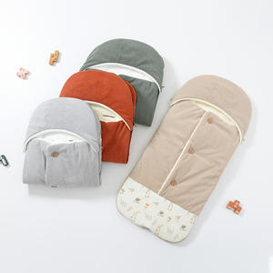 Sac de couchage pour <span class=keywords><strong>poussette</strong></span>, panier de transport, automne-hiver, épais, universel, pour nouveau-né, anti-froid, chaud, amovible, en velours côtelé - Product Image 3