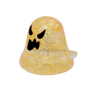 Nouveaux jouets anti-stress en TPR en forme de fantômes mignons, 5 pièces/boîte, ensembles cadeaux d'Halloween, balles anti-stress à paillettes de maltose, jouets à presser