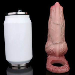 FAAK Fantasy Dog Knot Hollow Dildo de Silicona, Funda Extensora de Pene de Caballo para Hombre, Talla XL, con Anillo para el Pene, Juguetes Sexuales para Hombres - Product Image 3