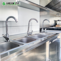 Camion de restauration mobile de luxe Greenfist GF-420 4,2 m avec alimentation intégrée et construction en acier inoxydable pour la vente au détail