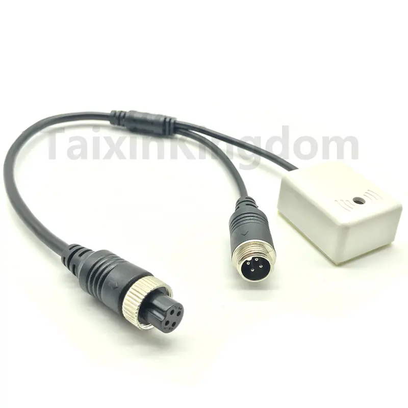 Microfone de captamento aplicável para conectar mdvr, para ouvir caminhão/ônibus pessoal interno rca dc câmera móvel dvr som de aviação