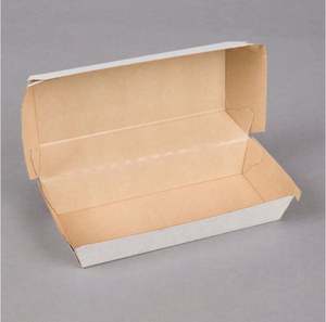 Özel baskılı biyolojik olarak parçalanabilen gıda sınıfı kuşe kağıt KUTU sosisli sandviç kağıt tepsileri - Product Image 2