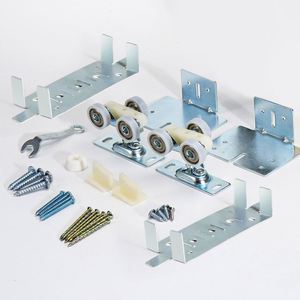 Sistema de Herrajes Moderno para Puertas Correderas Empotradas de Armario de Dormitorio, Kit de Marco Deslizante Interior de Latón Insonorizado para Cocina y Sala de Estar - Product Image 4