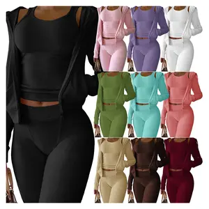 Think 2022 Double Fleece Sweatpants Women Hoodie Track Suits 3 Piece Matching Sets Suede Women Sweatsuit Terry Towel Clothing