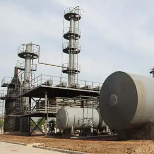 Ruwe Distillatie Olieraffinaderij Fabriek Naar Dieselmachine
