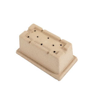 Pot <span class=keywords><strong>de</strong></span> fleur moulé en pulpe personnalisé en usine Dégradation complète Maternelle Boîte <span class=keywords><strong>de</strong></span> pépinière <span class=keywords><strong>de</strong></span> pulpe plantée à la main Boîte <span class=keywords><strong>de</strong></span> pulpe recyclée - Product Image 2