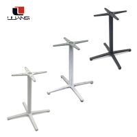 Base de table à manger à quatre étoiles en aluminium avec revêtement en poudre, couleur personnalisable, moderne, pour restaurant, café, bistrot