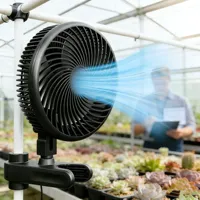 Ventilateur de gaine de 6 pouces avec moteur EC intégré, pales en plastique, vitesse et angle réglables pour tentes de culture, bureaux, etc.