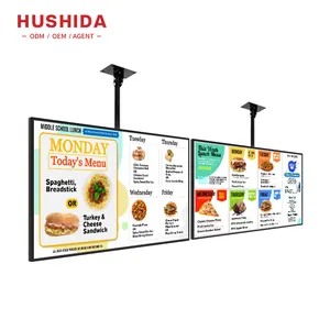 Cà phê cửa hàng UHD 32 43 55 inch nhà hàng kinh doanh menu màn hình đầy đủ Màn hình LCD hiển thị cho thức ăn nhanh