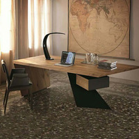 Table de patron en forme de L Ensemble bureau et chaise Bureau du président Mobilier de bureau Bureau de direction