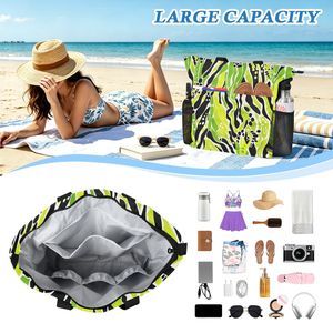 Bolsa de Playa Grande Personalizada, Impermeable, con Bolsillos Interiores y Bolsillos Laterales de Malla - Product Image 5