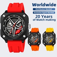 Montre sport carrée vibrante SKMEI 2362 pour un look urbain quotidien, montre-bracelet tendance en stock pour les propriétaires de boutiques jeunes.