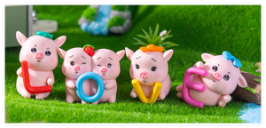 3D fai da te Micro fata accessori da giardino Mini maialino in resina con amore figurina animale <span class=keywords><strong>inglese</strong></span> per borsa cieca acquario giocattolo per bambini - Product Image 5