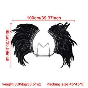 Alas <span class=keywords><strong>de</strong></span> Ángel con Plumas y Diamantes <span class=keywords><strong>de</strong></span> Imitación en Varios Colores para Disfraces <span class=keywords><strong>de</strong></span> Halloween, Navidad, Cosplay, Carnaval, Fiestas y Escenarios, Venta al Por Mayor - Product Image 5