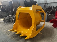 Godet rotatif anti-abrasion pour excavatrice hydraulique, godet de criblage adapté aux machines de terrassement de 5 à 35 tonnes