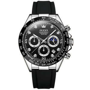 Nouvel arrivage de montres de marque de luxe pour hommes petite montre-bracelet sport étanche à trois aiguilles avec chronographe montre à quartz avec logo personnalisé - Product Image 2