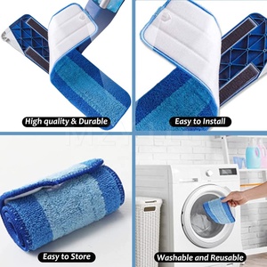 Paquete de 3 almohadillas de limpieza de microfibra de alta calidad al por mayor para limpiador de suelos de madera dura <span class=keywords><strong>Bona</strong></span> de 45,72 cm - Product Image 2