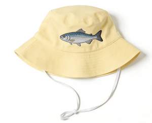 Sombreros de Pescador Minimalistas con Bordado de Peces, Sombreros Casuales de Algodón Suave, Venta al por Mayor en Varios Colores - Product Image 1