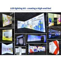Stand de salon commercial 8x8ft 10x10ft 20x10ft pliable salon étagère Seg boîte à lumière tissu d'affichage