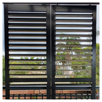 Fenêtre à persiennes en aluminium avec moustiquaire intégrée, norme australienne pour villa