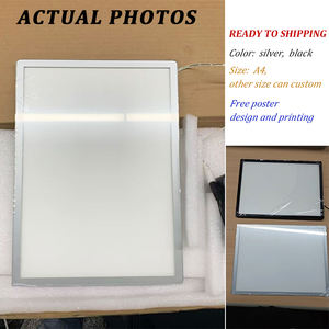 Cadre d'affichage LED pour restaurants et cinémas, produits marketing, boîte lumineuse publicitaire LED, cadre en aluminium, boîtes lumineuses en verre trempé - Product Image 2