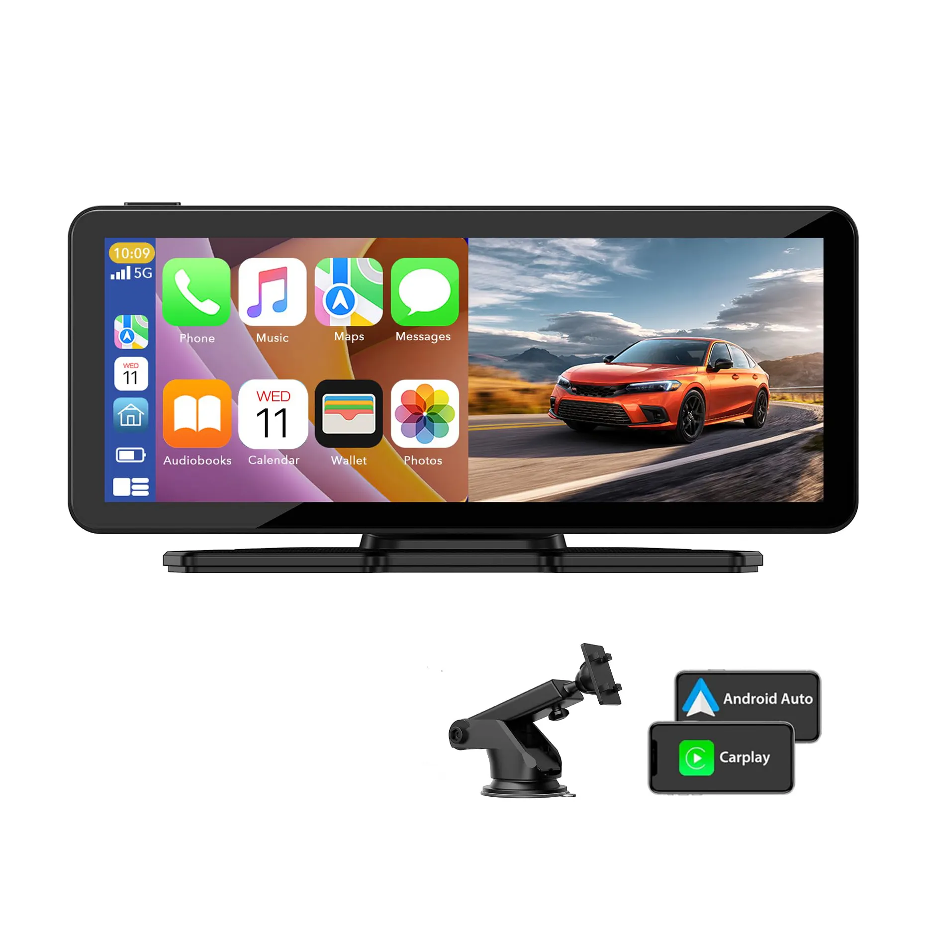 Portable Car Stereo 6.86 Inch Wireless Apple Carplay Android Auto Car Radio IPS Touchscreen with Mirror Link for All Car