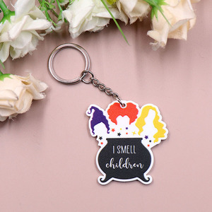 Porte-clés d'Halloween I Smell Children <span class=keywords><strong>Hocus</strong></span> <span class=keywords><strong>Pocus</strong></span> Pumpkin Movie Character Glitter Acrylic Keychain Laser Cut - Product Image 4